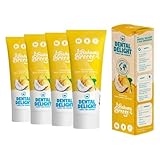 DENTAL DELIGHT Bahama Breeze Zahnpasta, Vegane Zahnpasta mit Geschmack, Zahncreme (Ananas-Kokos, 4er Pack)