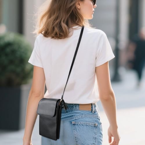Bolso bandolera para teléfono YZCIS con múltiples compartimentos y correa ajustable para mujer 2
