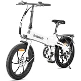電動アシスト自転車 折り畳み式 20インチ 型式認証取得 110km続行可能 350Wブラシレスモータ 登坂30度 シマノ製7段変速機 前後デスクブレーキ ユニセックス大人 耐震性 軽量 頑丈 耐荷重150kg 通勤 通学 公道可
