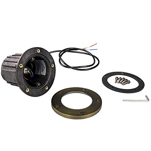 Lumen Logic 12V Brass In-Ground Well Light (Open Top) With 5W 2700K Mr16 Led Bulb #TOP5