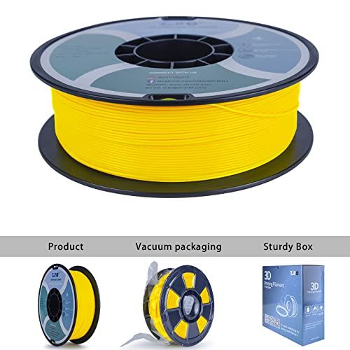 Image of ZIRO PLA Filament 1.75mm, Higher Strength &Toughness Material, 1KG Yellow | Fit for Most FDM 3D Printer, 1.75mm 1KG Spool, Dimensional Accuracy + /-0.03mm, Colorful PLA FilamenT