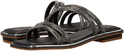 Vince Camuto Women's Footwear Women's Peomi Crystal Strap Sandal Slide, Black, 6.5 | Image 6