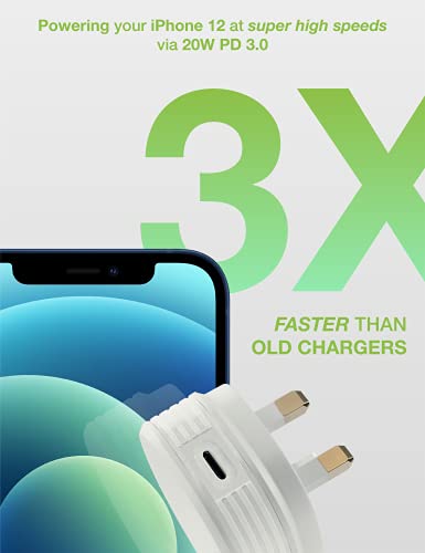 Cargador rápido USB C de 20W Juice para iPhone 13 12 y Samsung S21 6