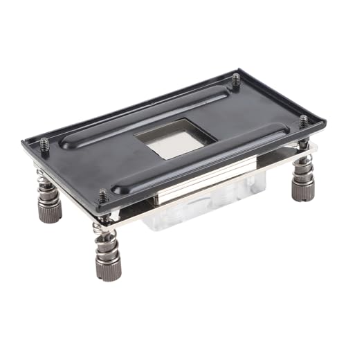 AM4 Bloque de Enfriamiento de Agua CPU con Microchanal, Base Cobre Alto Rendimiento, Ideal para PC para Juegos, Diseño Acrílico Transparente y Plateado por Cromo