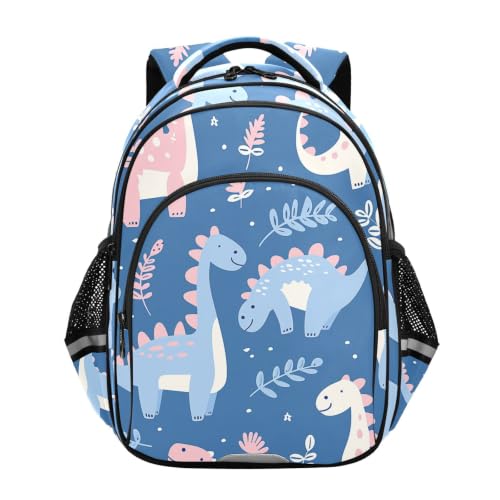 Sac à dos enfant dinosaures bleus cartable scolaire 3-12 ans