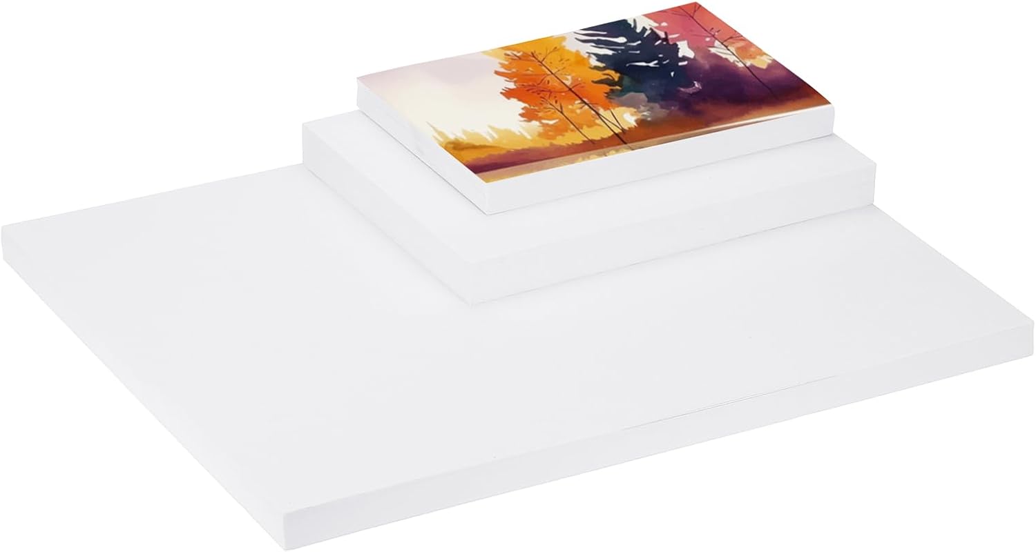 YOKIVE 100 Pcs Straight Pure Cotton Paper, Blank Cardstock Painting Board Great for Party Decoration, Crafts, Drawing (White)
