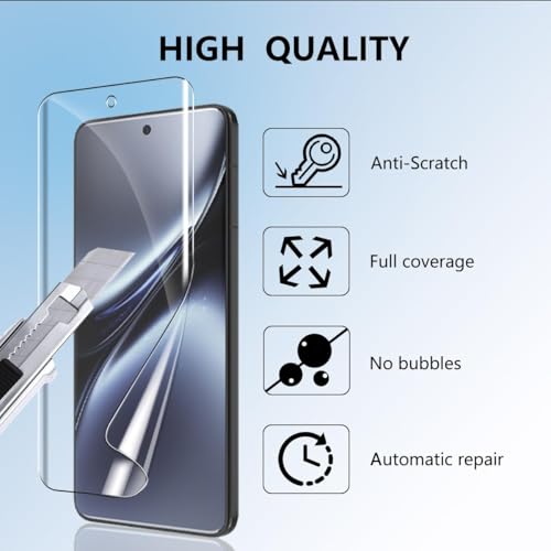 Image of PreCure [2+2 Pack] Screen Protector for X200 Pro with Camera Lens Protection | Soft TPU Film | Bubble-Free | Anti-Scratch | HD Full Coverage | [Not Tempered Glass]