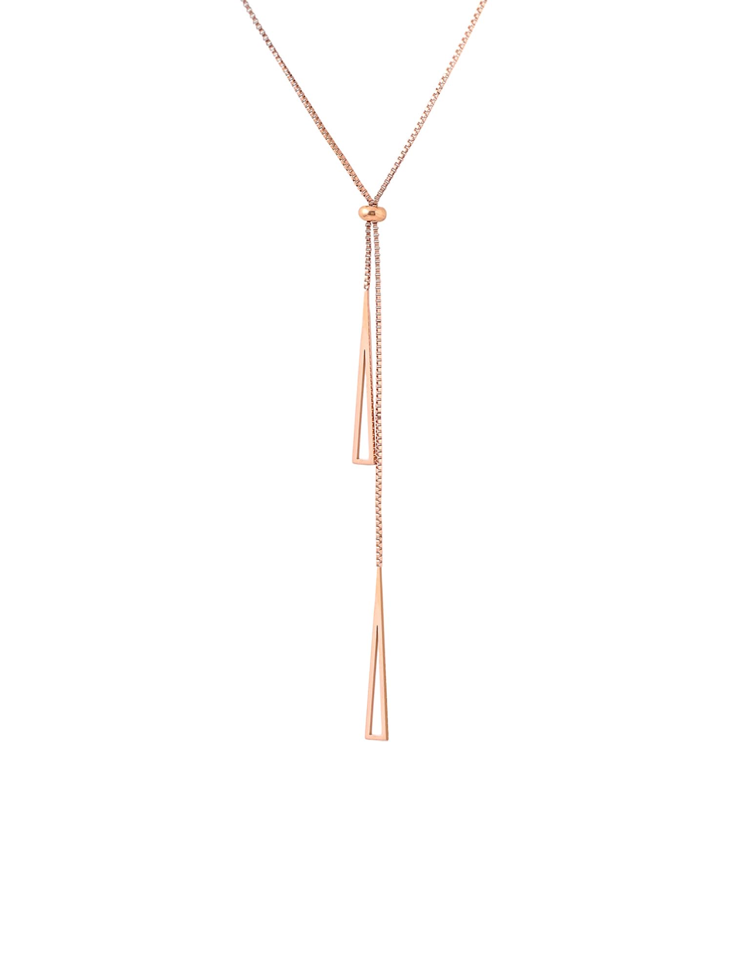 Chain Pendant for Women Rose Gold Plated Stainless Steel Shiny Chain Pendant Necklace for Girls and Women.