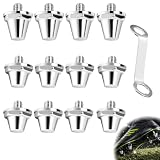 Wcawnlt Fussball Schraubstollen 12 Stück Aus Aluminium, Ersatz Stollen Für Fussballschuhe Mit 8 x 11 mm und 4 x 13 mm Inklusive Werkzeug Für Fußballspieler