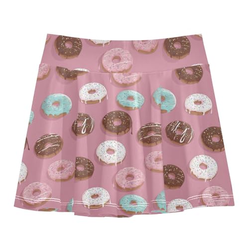 Girls Athletic Skirt 3-12 Years High Waist Tennis Skirts Doughnuts for Kids Golf Running Dance Skort2