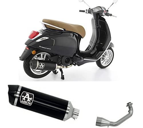 Silenciador Arrow Open Race-Tech Vespa Sprint 125 escape completo aluminio negro y carbono