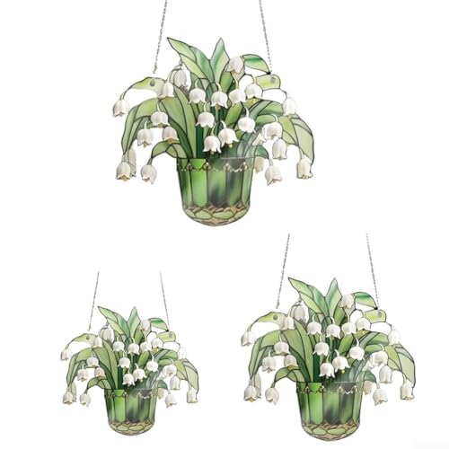 Lirio del Valle Acrílico Decoración Llamativa Widgets para Espacios Interior y Exterior (Grande)