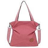 ★★Material-Unverwüstlich★★Außen Canvas und Innenseite haltbare Futterstoff kombina zusammen ,ist zwei Fächer und kleine Tasche mit reißverschluss ausgestattet ,kann IPAD, Brille, Bücher, Regenschirm, Geldbeutel, Handy unterbringen.
