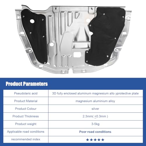 Image of Engine Splash Shield Guard Compatible with Honda Civic 2016 2017 2018 2019 2020 2021, Engine Case Guard Under Car Shield Cover OEM 74110-TBA-A00 90674-TY2-A01 Engine Splash Guard