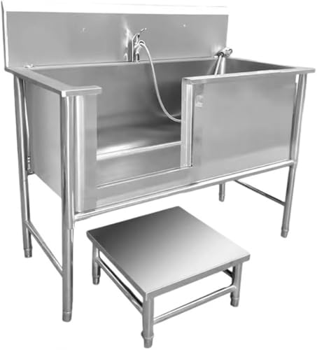 AOBOPO ラグジュアリーステンレスペット洗浄ステーション:大型犬にも対応する高級ペットバス体験?