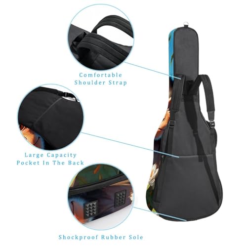 Housse guitare acoustique étanche multicolore protégeant des chocs
