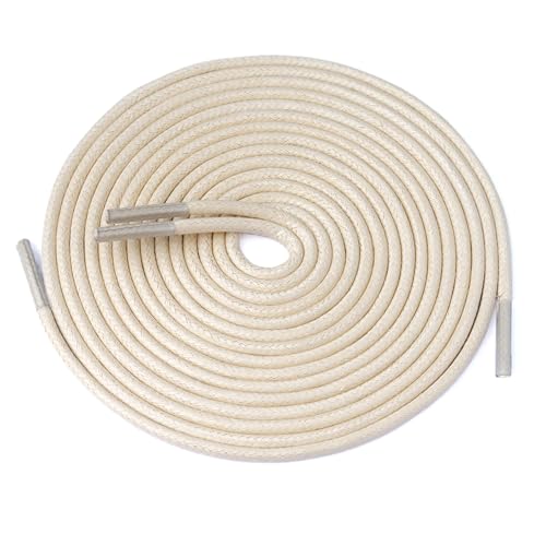 Image of Handshop 3 Pairs Dress Shoe Laces | 3 /32 inch Thin Round Waxed Shoelaces | Polished waxed sheen, tightly woven cotton, secure tie, for oxfords, derbies and chukka boots, 23 inch-63 inch sizes and 15 colors
