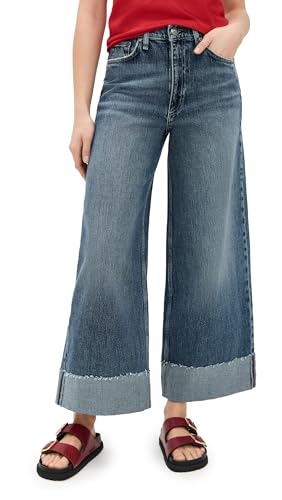 rag & bone Women's Sofie High Rise Ankle Wide Leg Jeans, Atlantic, 31