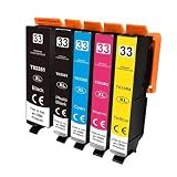 Compatibile for cartuccia d'inchiostro EPSON 33XL 33 T3351 T3361 Expression Premium XP 530 540 630 640 635 645 830 900 stampante Printer Ink Cartridges(5pcs-1set)