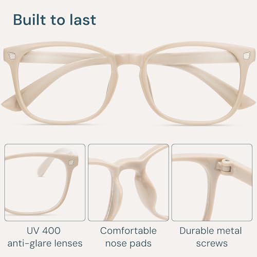 Image of Gaoye Eyewear Frames for Men - Blue Light Blocking Square Glasses, Anti UV Ray Computer Gaming, Blue Blockers for Women