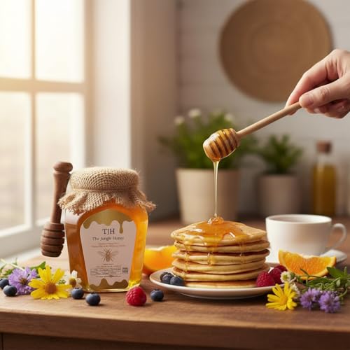 Image of The Jungle Honey Wildflower Honey | Raw 100% Pure & Natural | Produced By Forest Bees Of Jammu & Kashmir | Raw, Unprocessed, Unheated | Raw Honey - 250g
