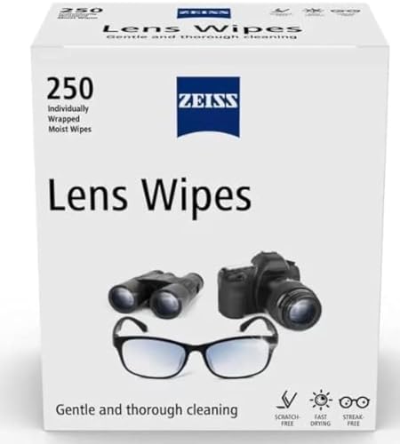 ZEISS Toallitas para Lentes, Paquete de 250 toallitas envueltas