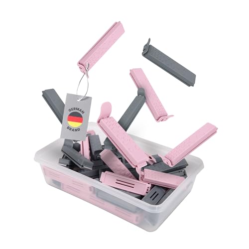 Pro Home Lot de 30 clips de fermeture – 3 tailles différentes Clips de conservation avec boîte de rangement 0,8 l, pinces en plastique polyvalentes