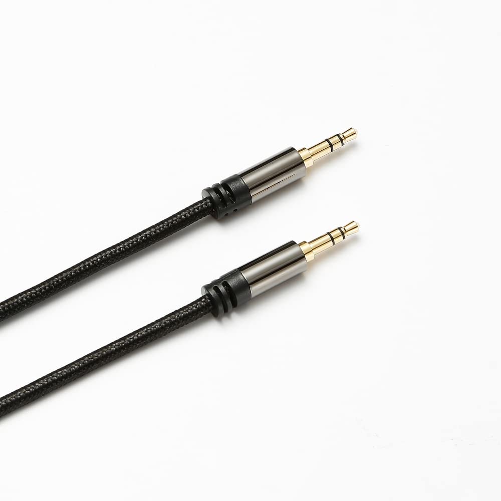 D2 Diffusion Klinkenkabel HG, 3,5 mm, männlich, 1,5 m, aus Baumwolle, geflochten, mit verstärkten Steckern