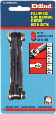 #91-S .050-3-16 Size Fold-Up Hex Key Set