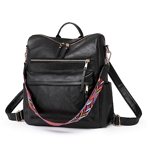 Image of Women's Fashion Backpack Purse for Women Leather Multipurpose Design Ladies Shoulder Bag Travel bag Satchel Handbags
