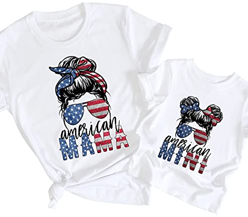 Mommy And Me 4Th Of July Independance Day Matching Tshirts, American Mama American Mini Tshirts, 4Th Of July Celebration Tshirts #TOP3