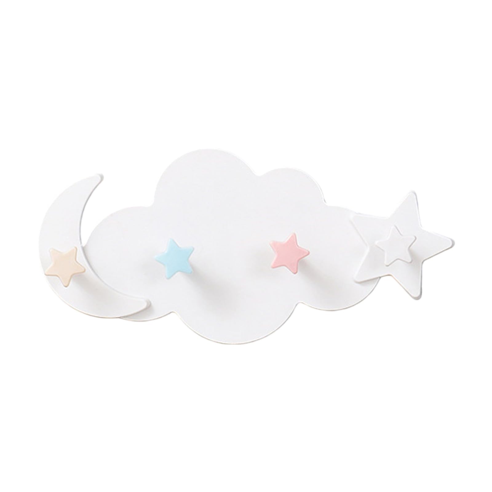 Kaeltsyn Modern Star Moons Wall Mount Hook with Strong Adhesive Backing for Keys Jewelry Decorative Clothes Hanger Decorative Fasteners for Wall