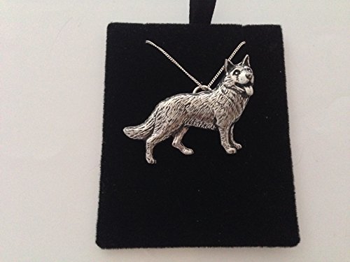 Pendentif berger allemand argent 925 collier chaîne 40cm