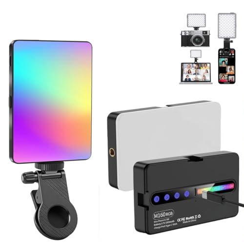 Image of DEVICE OF URBAN INFOTECH M160 RGB Portable Pocket Camera Light 6.5W | 2700-6500K Dimmable Panel Lamp | Rechargeable 1800mAh | Photography, Vlogging, Streaming, Zoom Calls, Selfie & Makeup Light