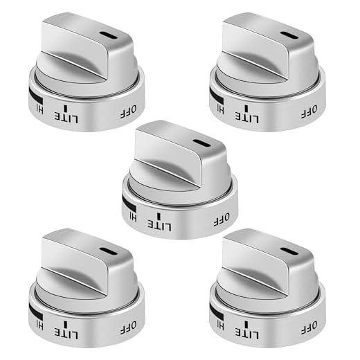 Funmit Upgraded AEZ73453509 Stove Burner Knobs Replacement for LG LDG3035ST Gas Range, Replaces AEZ72909008 AP5669773 2347547 PS7321756-1 Year Warranty (5 Packs)