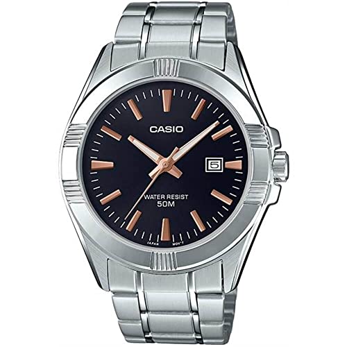 Casio MTP1308D-1A2V Men's Standard Stainless Steel Black Dial Casual Analog Watch
