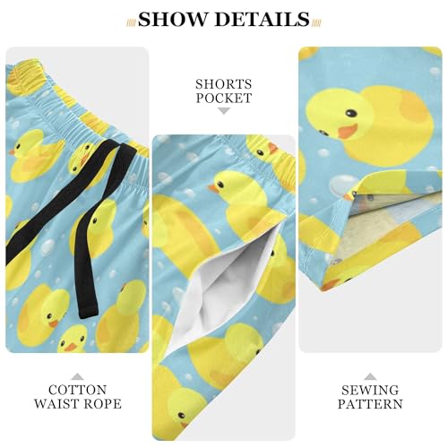 Men's Pajama Shorts Sleep Drawstring Short Pajama Pant Lounge Wear PJ Bottoms with Pockets4