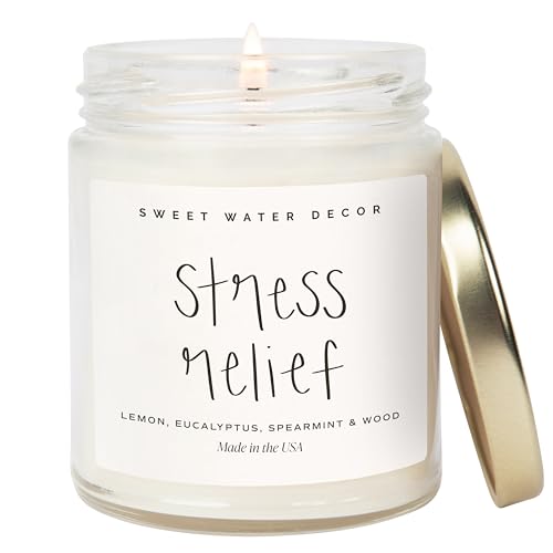 Sweet Water Decor Calm & Fresh Stress Candle - Eucalyptus,