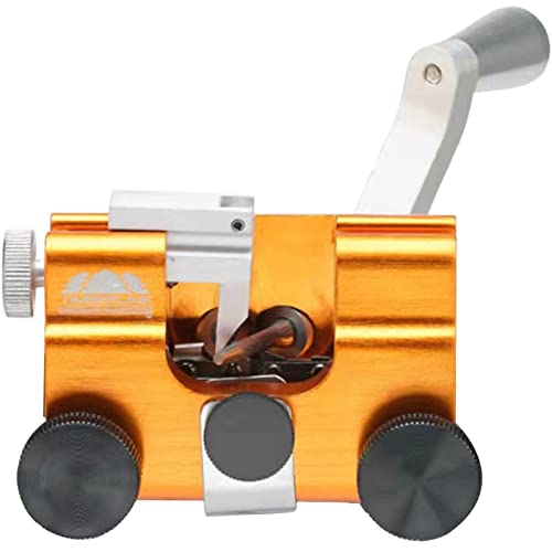 Afilador de cadenas portátil con manivela para un afilado rápido de 3 a 5 segundos, aleación de aluminio duradera y acero inoxidable, fácil operación con posicionamiento preciso