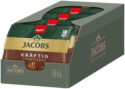 Jacobs Pads Crema Kräftig, Senseo kompatible Pads, 5 x 18 Getränke, 90 Kaffeepads