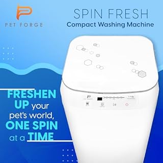 Pet Forge Compact Washing Machine – Fully Automatic Mini Washer for Small Loads & Pet Items | 8 lbs Capacity Portable Top Load Washer