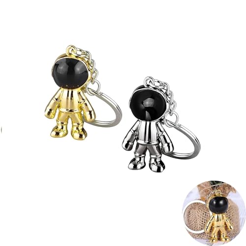 2 portachiavi astronauta, portachiavi in metallo, portachiavi creativo, stile spaziale, regalo per San Valentino, per uomini e donne, decorazioni per borse fai da te
