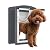 FreeStanding Dog Door for Wall, Doggie Door with Steel Frame and Telescoping Tunnel, Dog Doors with 2 Security Lock Panels, Dog Door for Exterior and Interior Wall, Up to 40lbs, Smoky Gray