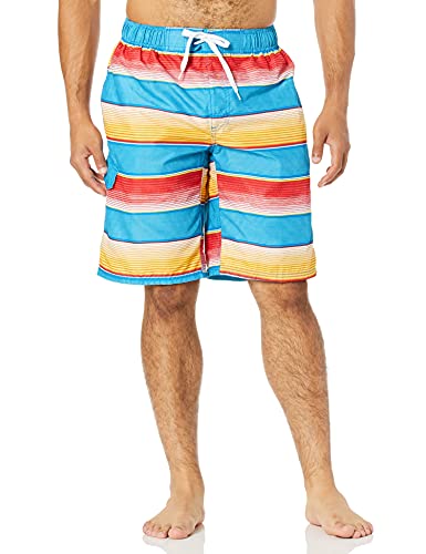 Image of Kanu Surf Men's Big Viper Extended Size Stripe Swim Trunk
