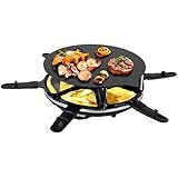Syntrox Germany Design Raclette Lille mit Glas-Keramik Grillplatte für 6 Personen Grill