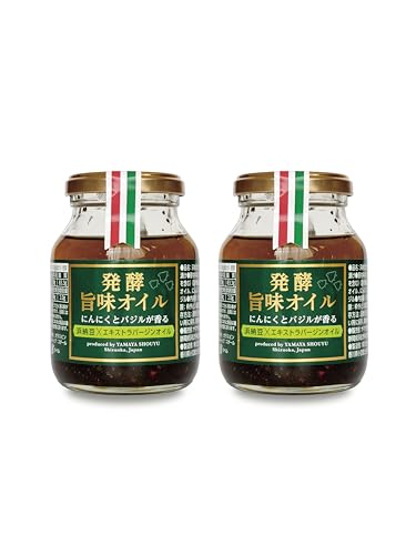 ヤマヤ醤油 食べるオリーブオイル 発酵旨味オイル 150g×2個 オリーブオイル 浜納豆 オイルドレッシング 調味オイル にんにく バジル 完全無添加… (2個) (2個, 2, 個)