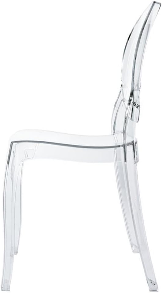Beaumont Lane Modern Polycarbonate Stackable Baby Chair, Transparent Clear Finish, UV-Resistant, Durable Lightweight Design, 25" H x 11.8" W x 13.4" D, Ideal for Baby and Kids Room Seating