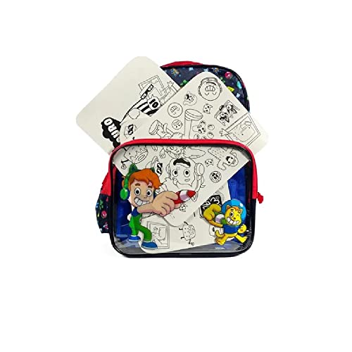 Mochila de Costas, Clio, Gato Galáctico, Preta, Grande