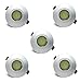 Produktbild 5 x Mini 1W LED Downlight inkl. Netzteil Terrassen Einbaustrahler für Terrassenbeleuchtung, Spotlicht und Deckenleuchte, Unterschrank, 6400K