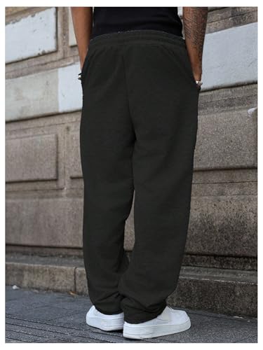 Men's Baggy Sweatpants Drawstring Waist Wide Leg Sports Running Track Pants with Pockets Streetwear2